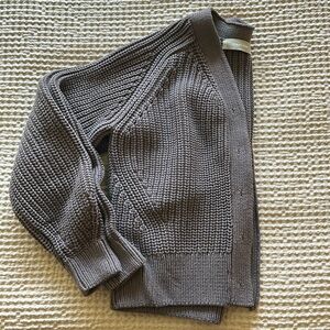 Everlane Chunky Cotton Sweater- Gray